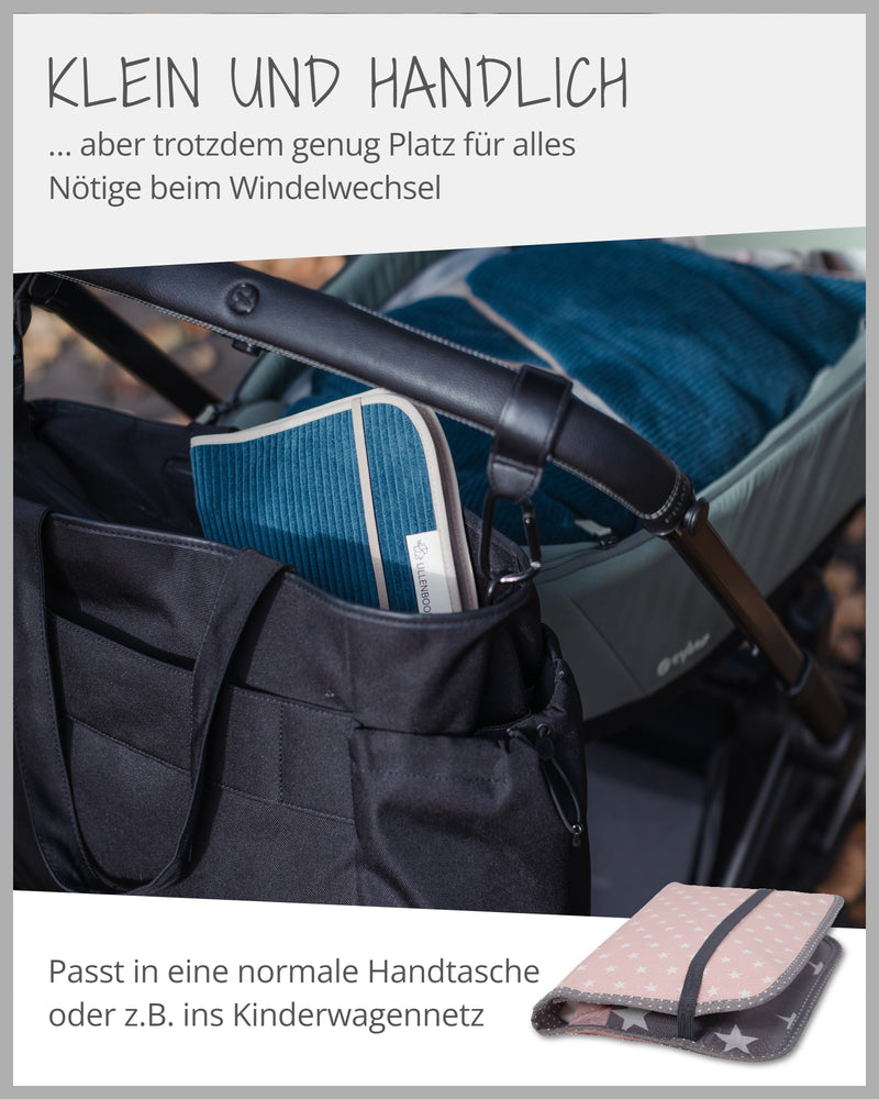 Windeltasche Rosa Grau-ULLENBOOM Baby