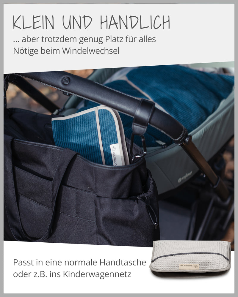 Windeltasche Waffelpiqué GRAU-ULLENBOOM Baby