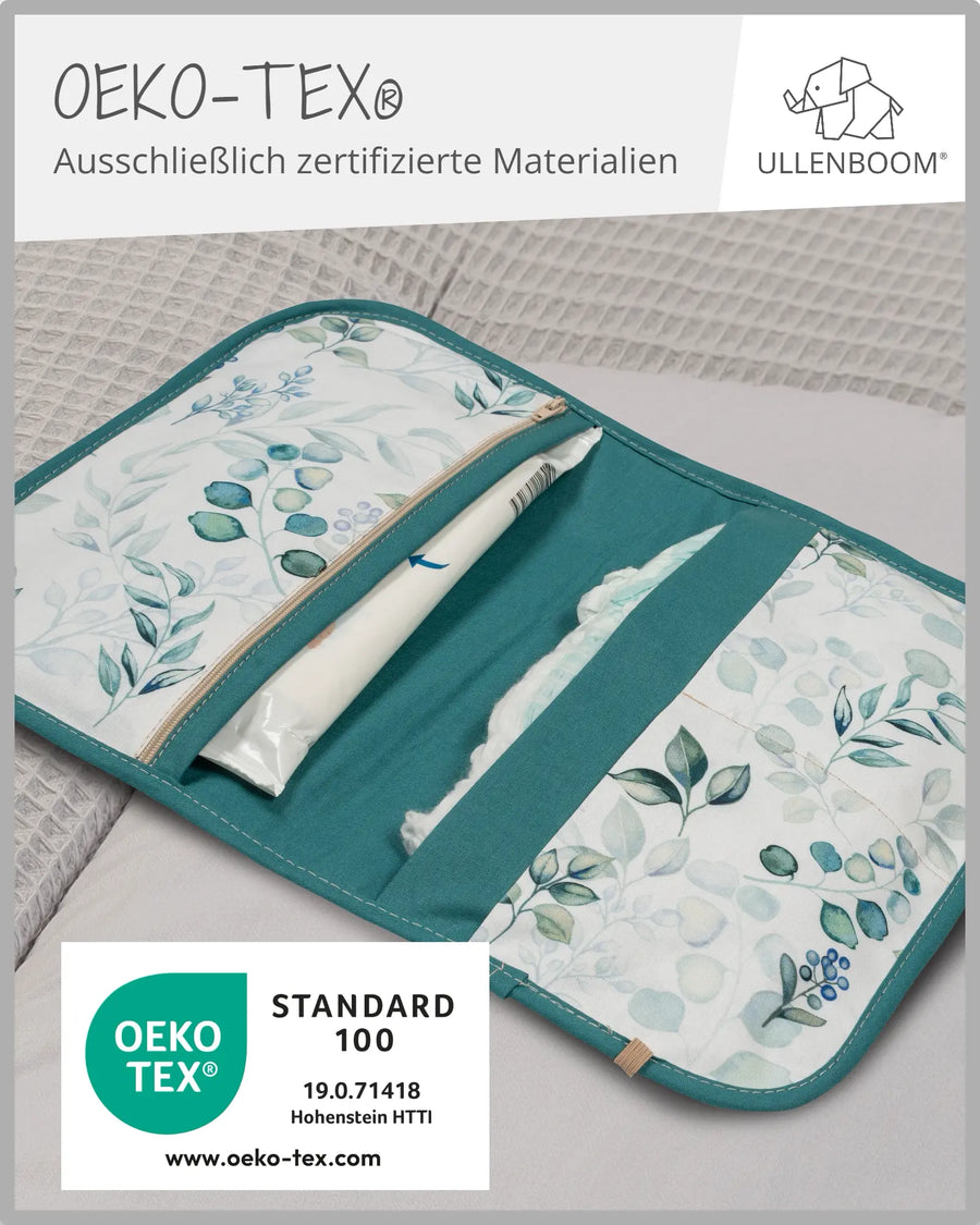 Windeltasche Eukalyptus Petrol-ULLENBOOM Baby