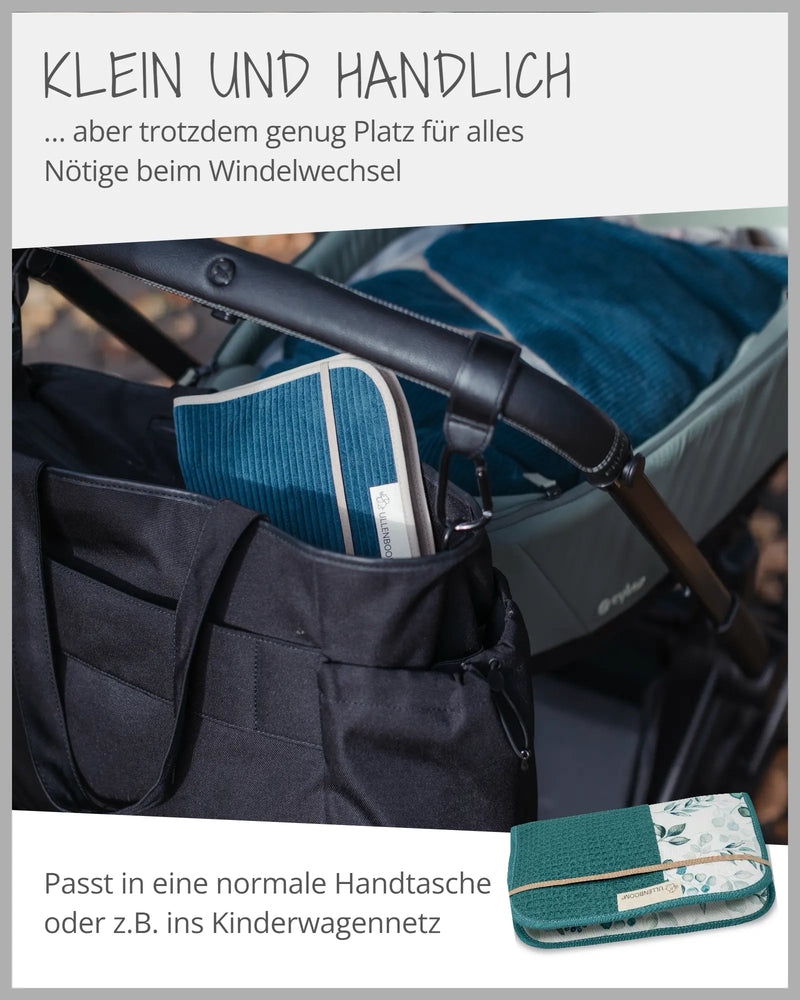 Windeltasche Eukalyptus Petrol-ULLENBOOM Baby