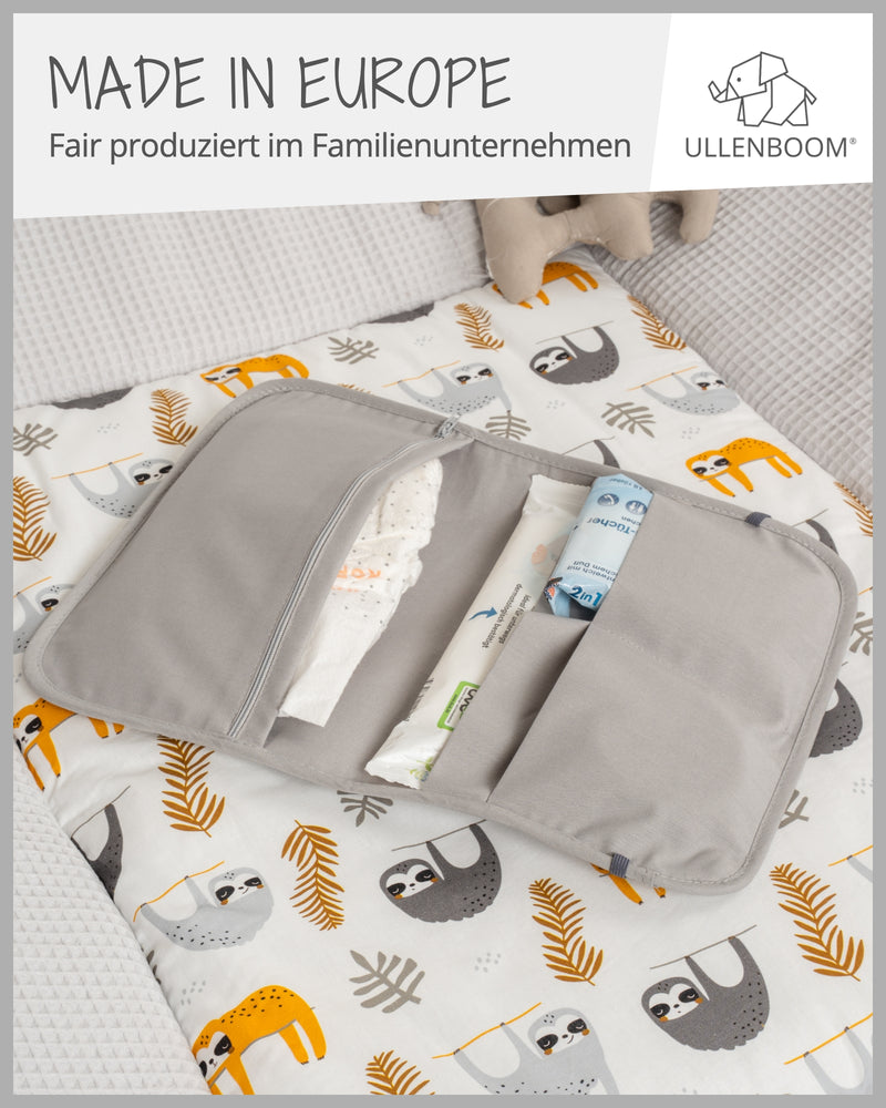 Windeltasche Waffelpiqué GRAU-ULLENBOOM Baby