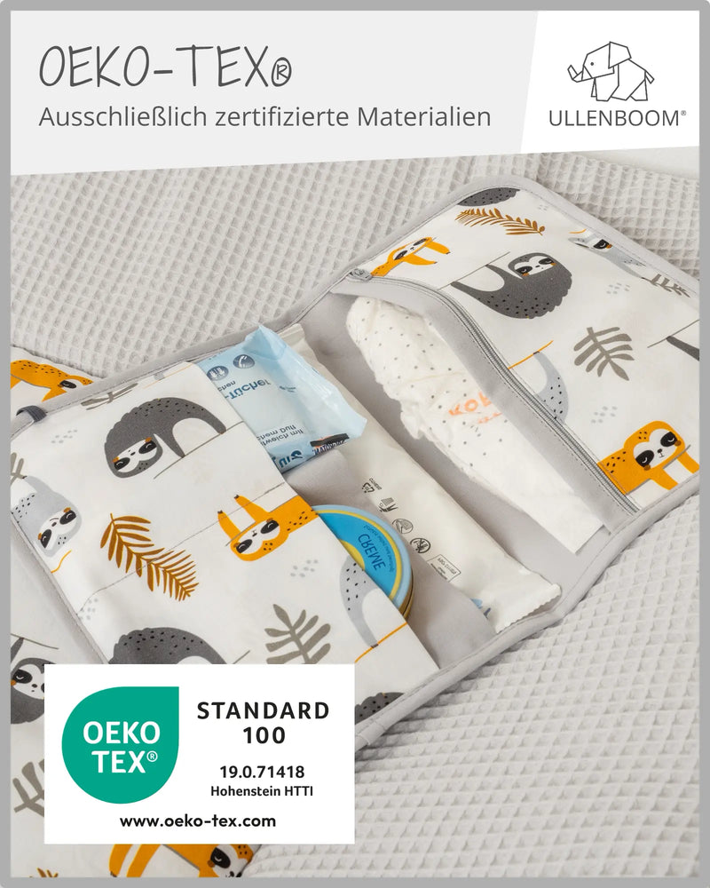 Windeltasche GRAU FAULTIERE-ULLENBOOM Baby