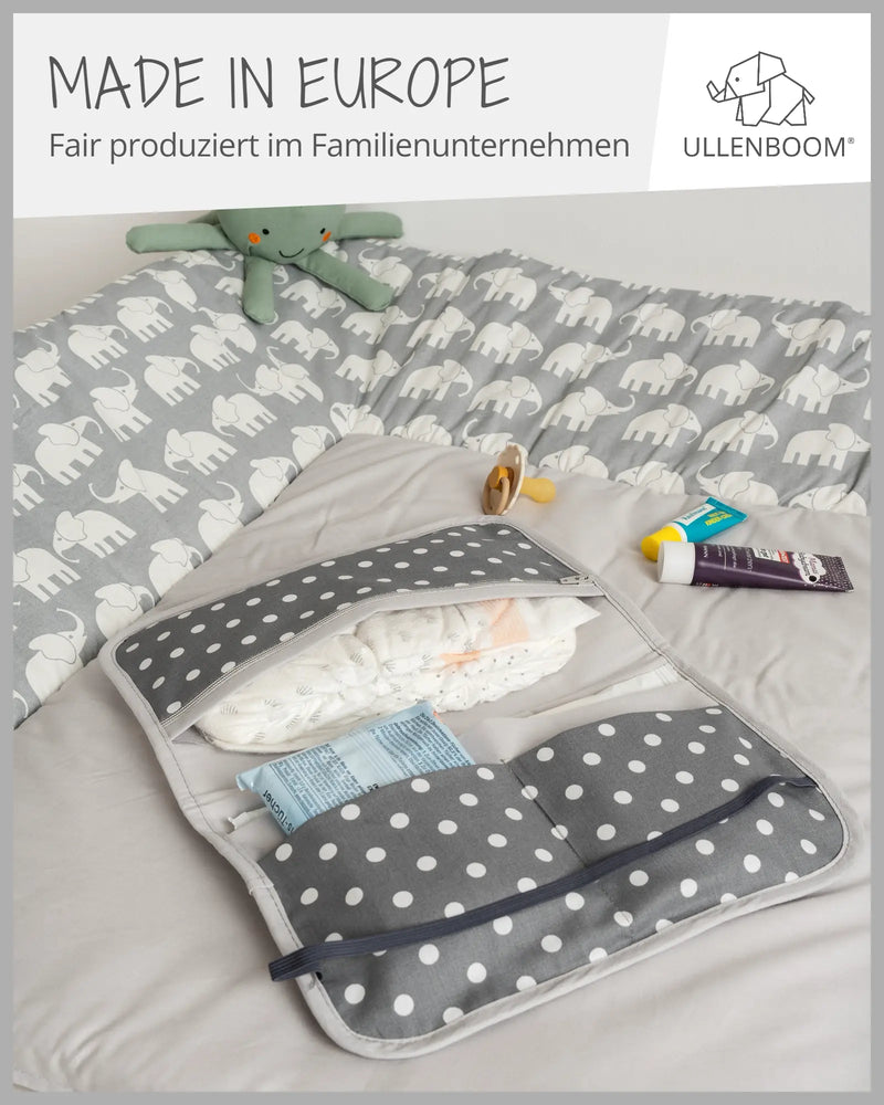 Windeltasche GRAU ELEFANT-ULLENBOOM Baby