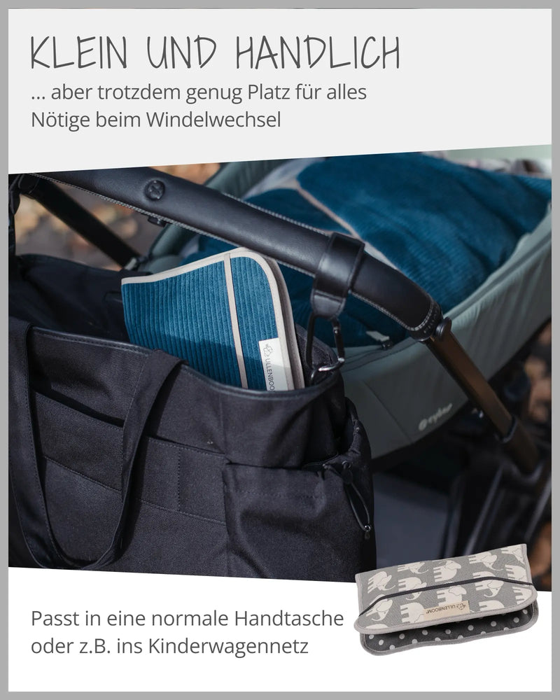 Windeltasche GRAU ELEFANT-ULLENBOOM Baby