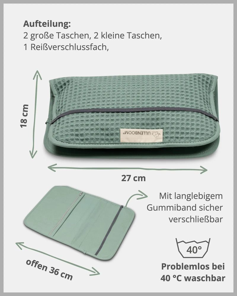Windeltasche Waffelpiqué SALBEIGRÜN-ULLENBOOM Baby