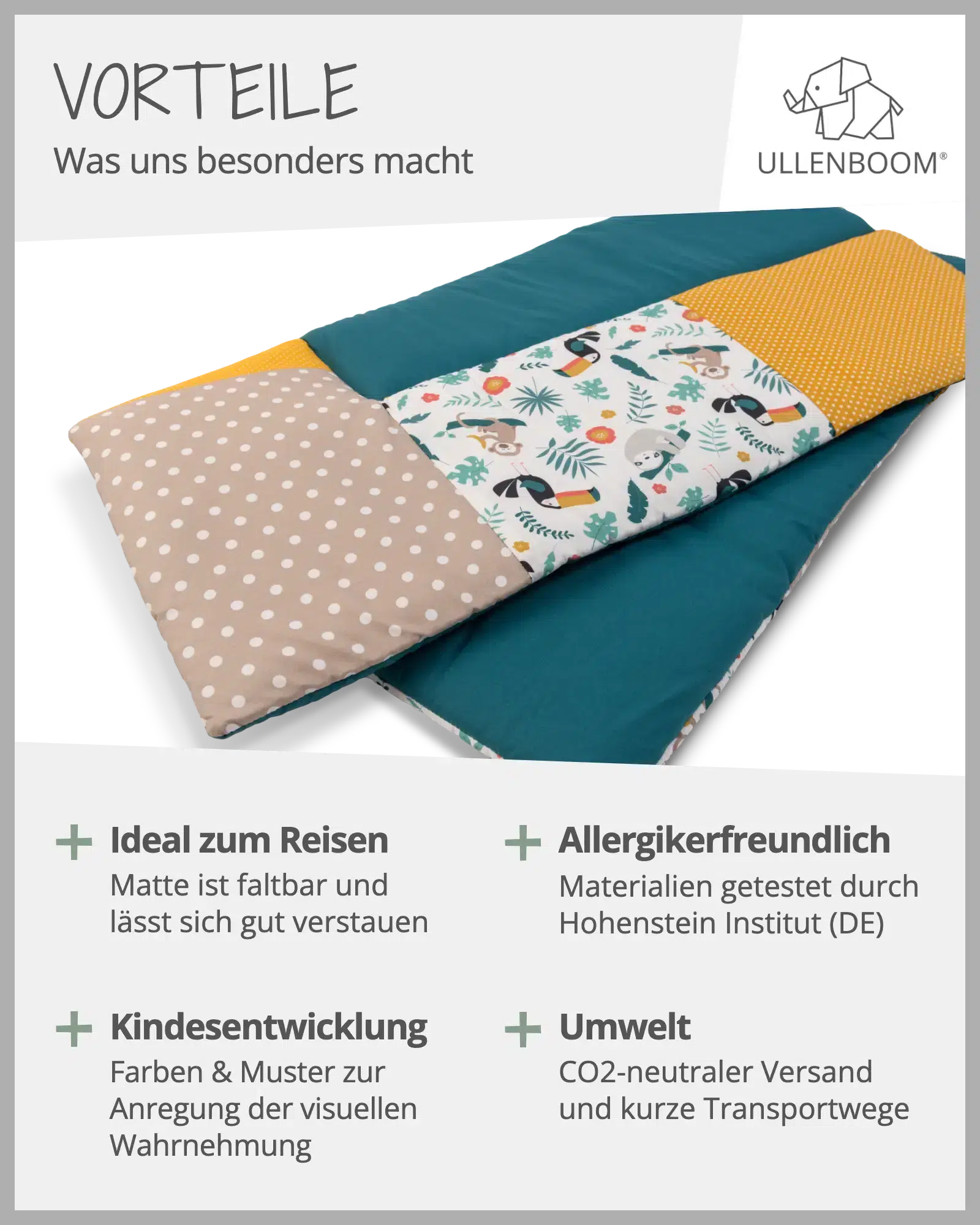 Wickelauflage DSCHUNGEL-ULLENBOOM Baby-75 x 85 cm-ULLENBOOM Baby