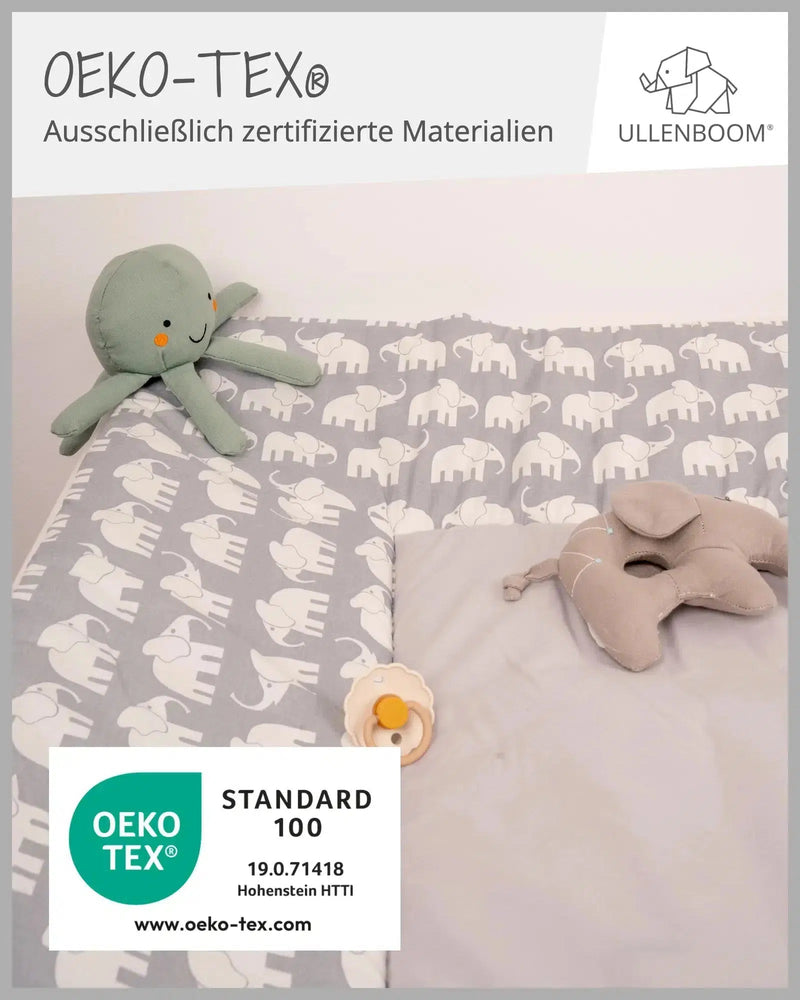 Wickelauflage GRAU ELEFANT-ULLENBOOM Baby-75 x 85 cm-ULLENBOOM Baby