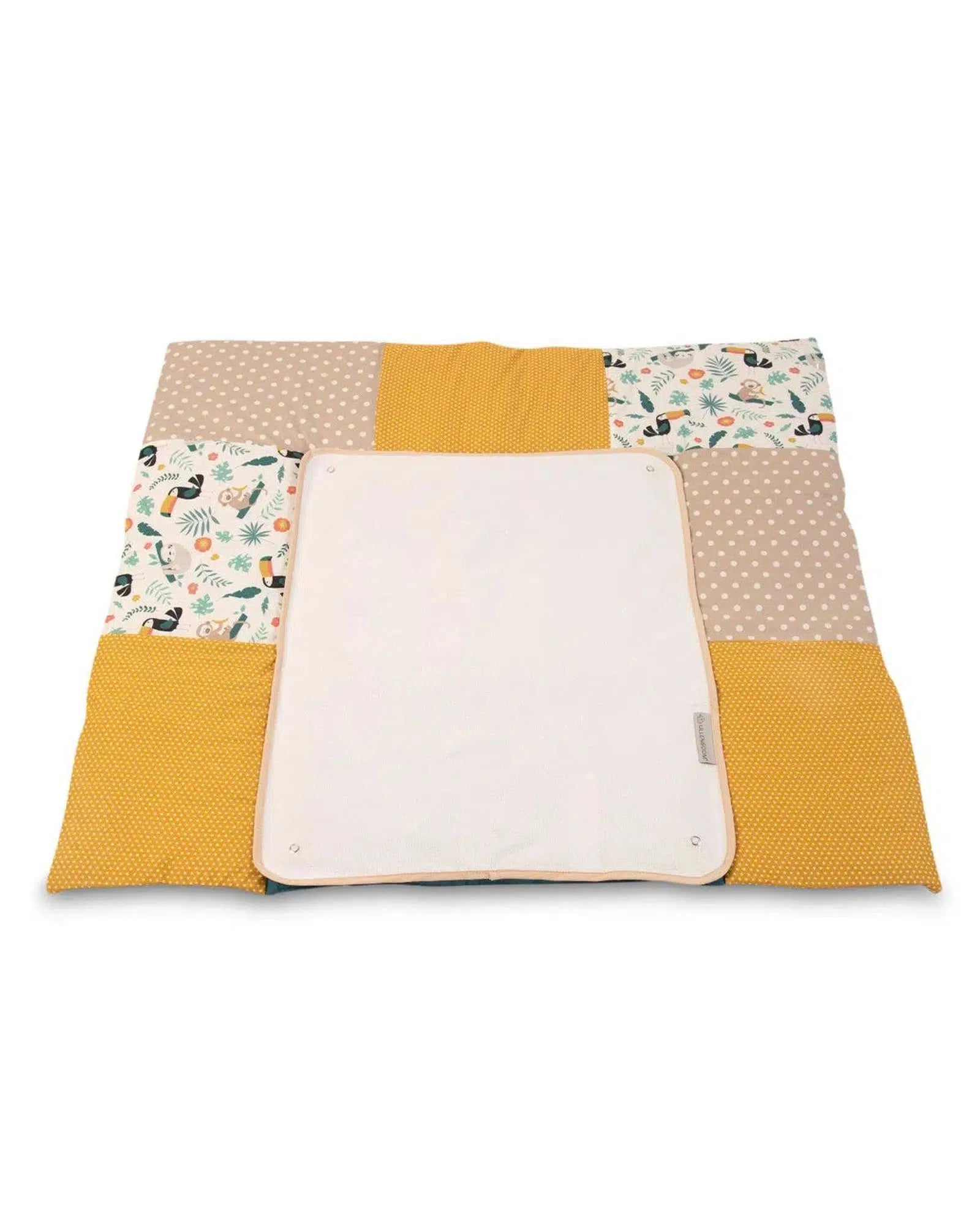 Wickelauflage mit Wechselmatte Patchwork DSCHUNGEL-ULLENBOOM-75 x 85 cm-ULLENBOOM Baby