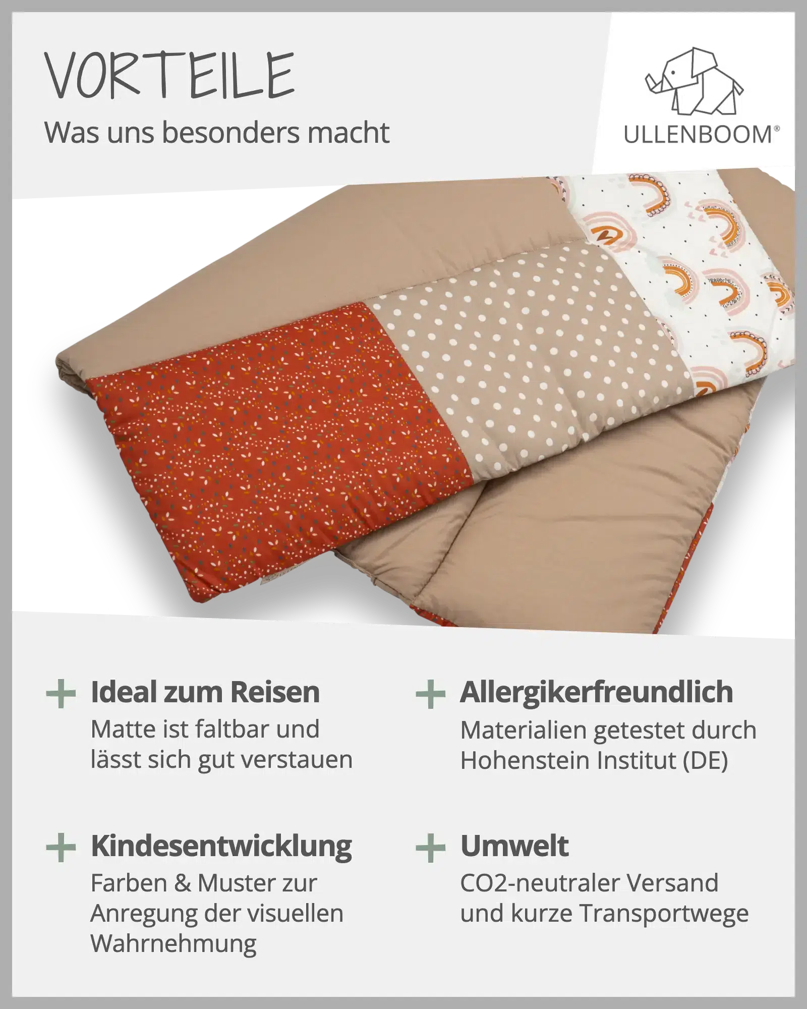 Wickelauflage REGENBOGEN-ULLENBOOM Baby-75 x 85 cm-ULLENBOOM Baby