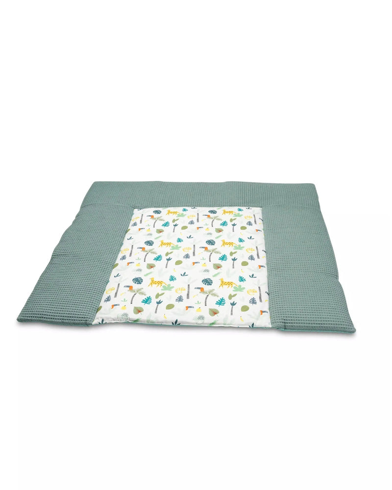 Wickelauflage Waffelpiqué Motiv SALBEIGRÜN REGENWALD-ULLENBOOM-75 x 85 cm-ULLENBOOM Baby