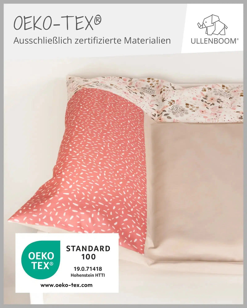 Wickelauflagen-Bezug ROSA BLÜTEN-ULLENBOOM Baby-75 x 85 cm-ULLENBOOM Baby