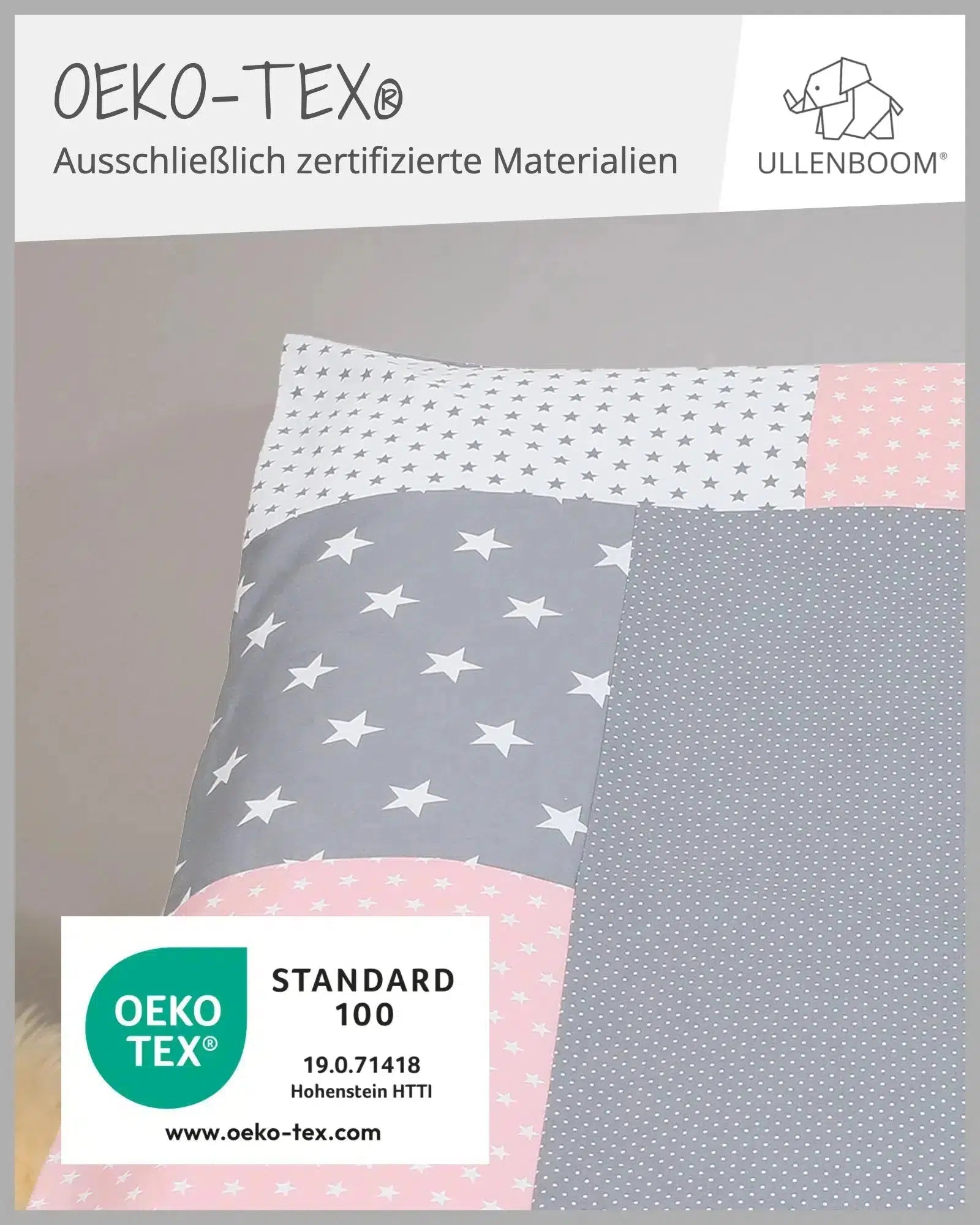 Wickelauflagen-Bezug ROSA GRAU-ULLENBOOM Baby-75 x 85 cm-ULLENBOOM Baby