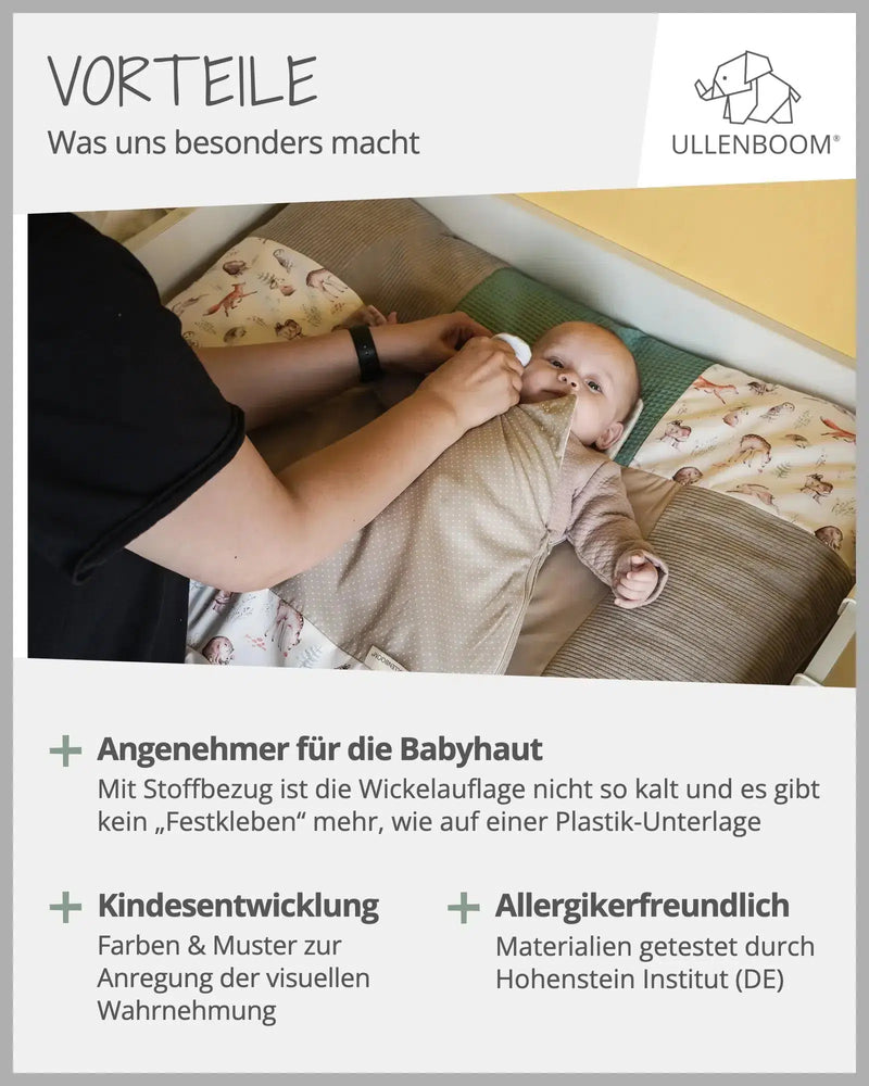 Wickelauflagen-Bezug WALDFREUNDE-ULLENBOOM Baby-75 x 85 cm-ULLENBOOM Baby