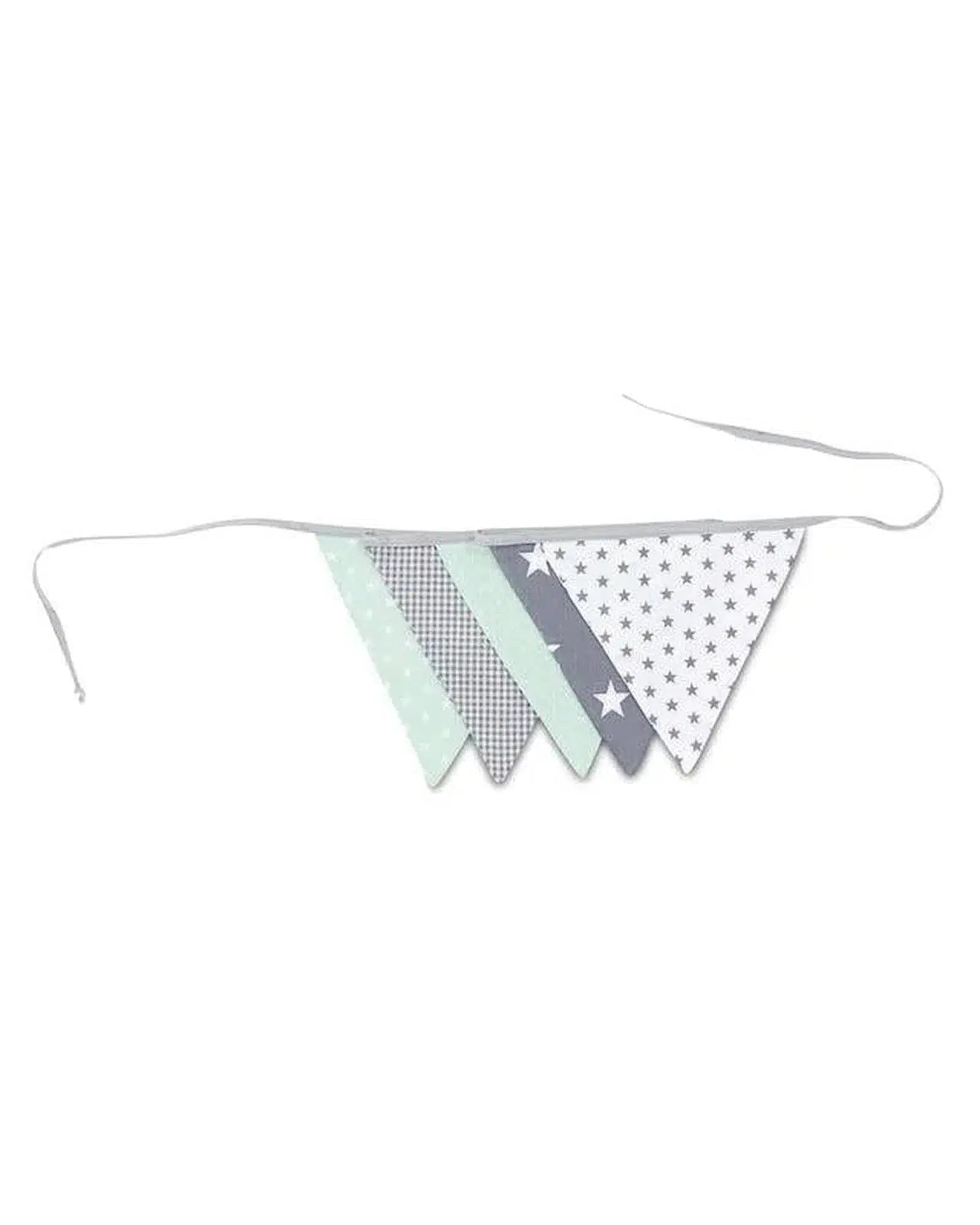 Wimpelkette MINT GRAU-ULLENBOOM-190 cm (5 Wimpel)-ULLENBOOM Baby