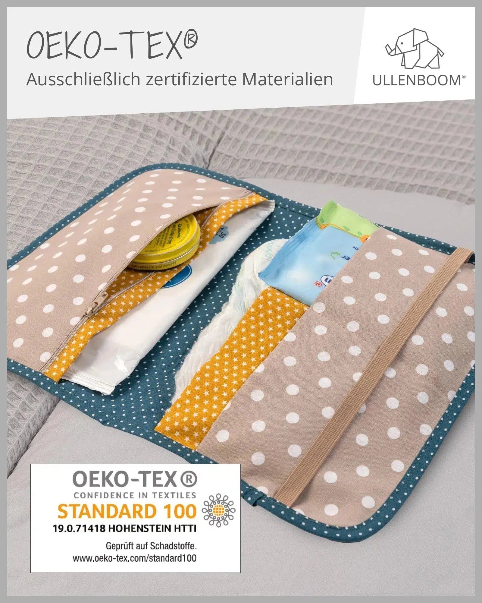 Windeltasche Patchwork DSCHUNGEL-ULLENBOOM-18 x 27 cm-ULLENBOOM Baby