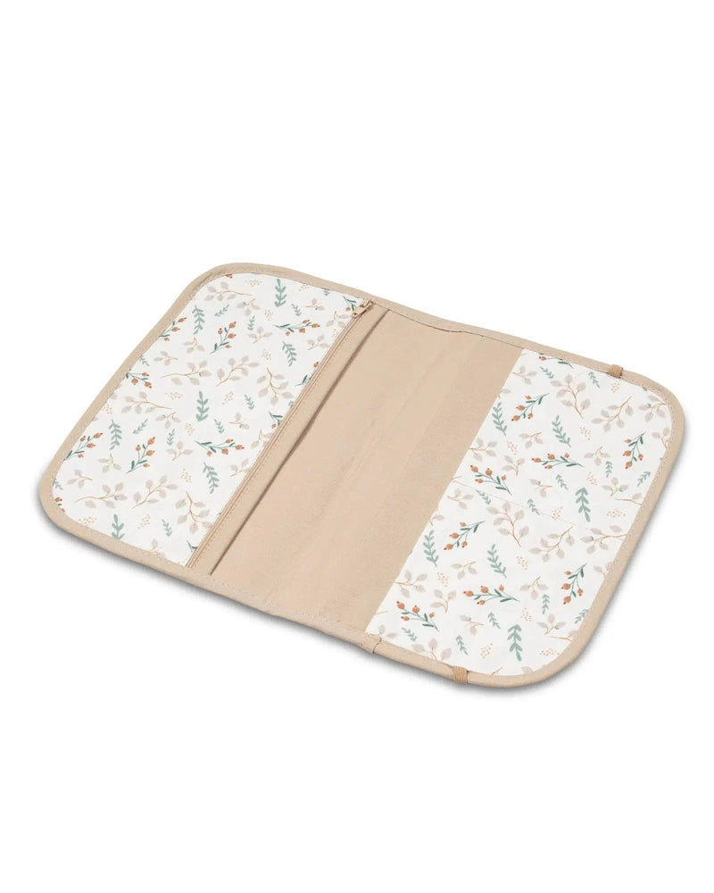 Windeltasche Waffelpiqué Motiv FLORAL SAND-ULLENBOOM-18 x 27 cm-ULLENBOOM Baby
