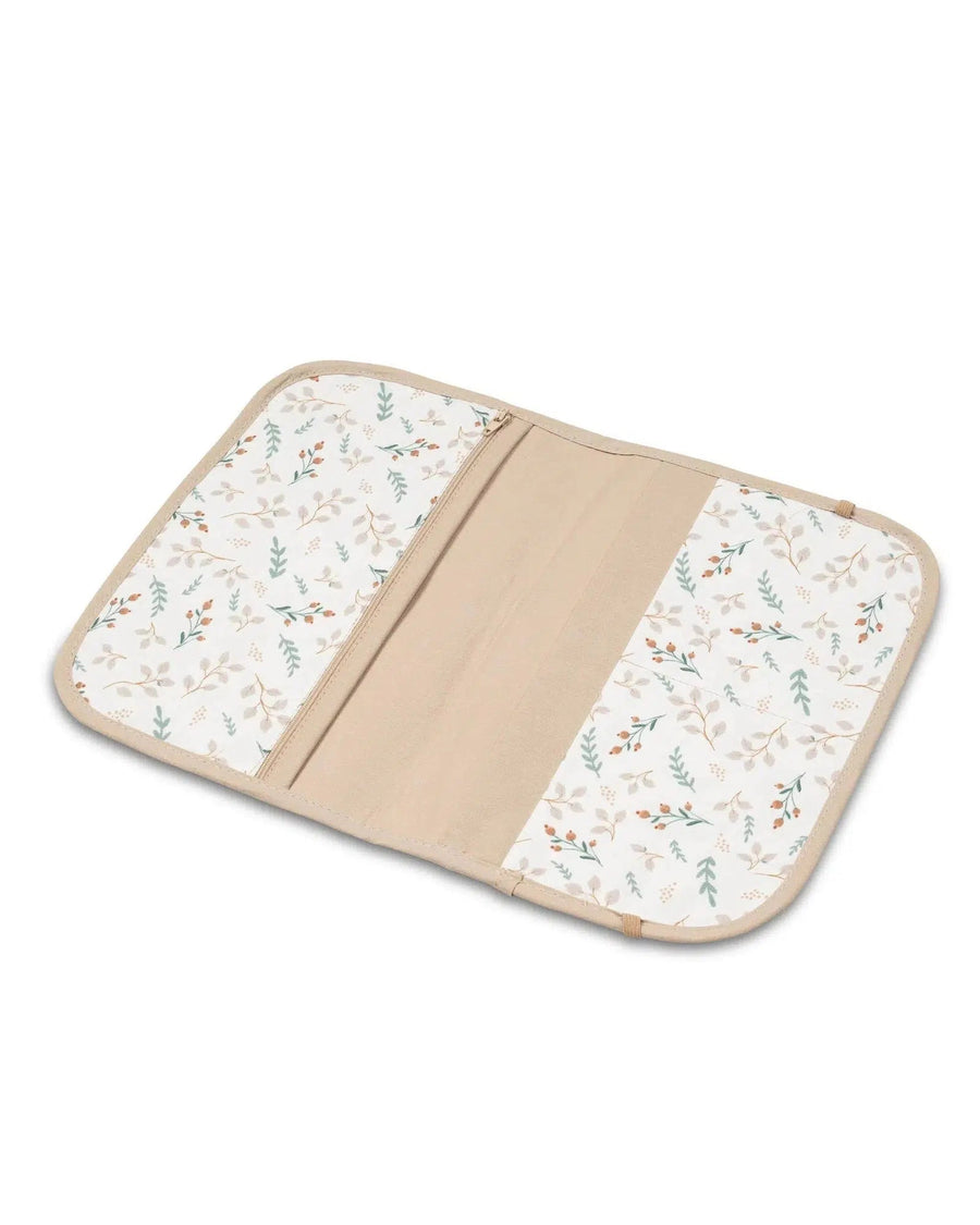Windeltasche Waffelpiqué Motiv FLORAL SAND-ULLENBOOM-18 x 27 cm-ULLENBOOM Baby