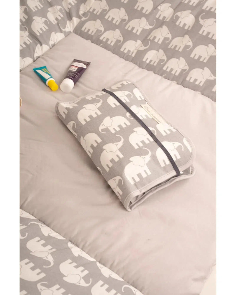 Windeltasche Patchwork GRAU ELEFANT-ULLENBOOM-18 x 27 cm-ULLENBOOM Baby
