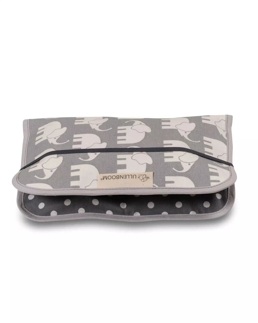 Windeltasche Patchwork GRAU ELEFANT-ULLENBOOM-18 x 27 cm-ULLENBOOM Baby
