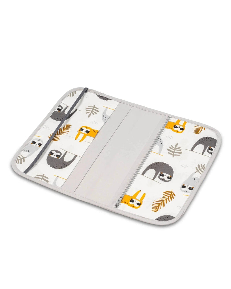 Windeltasche Waffelpiqué Motiv GRAU FAULTIERE-ULLENBOOM-18 x 27 cm-ULLENBOOM Baby