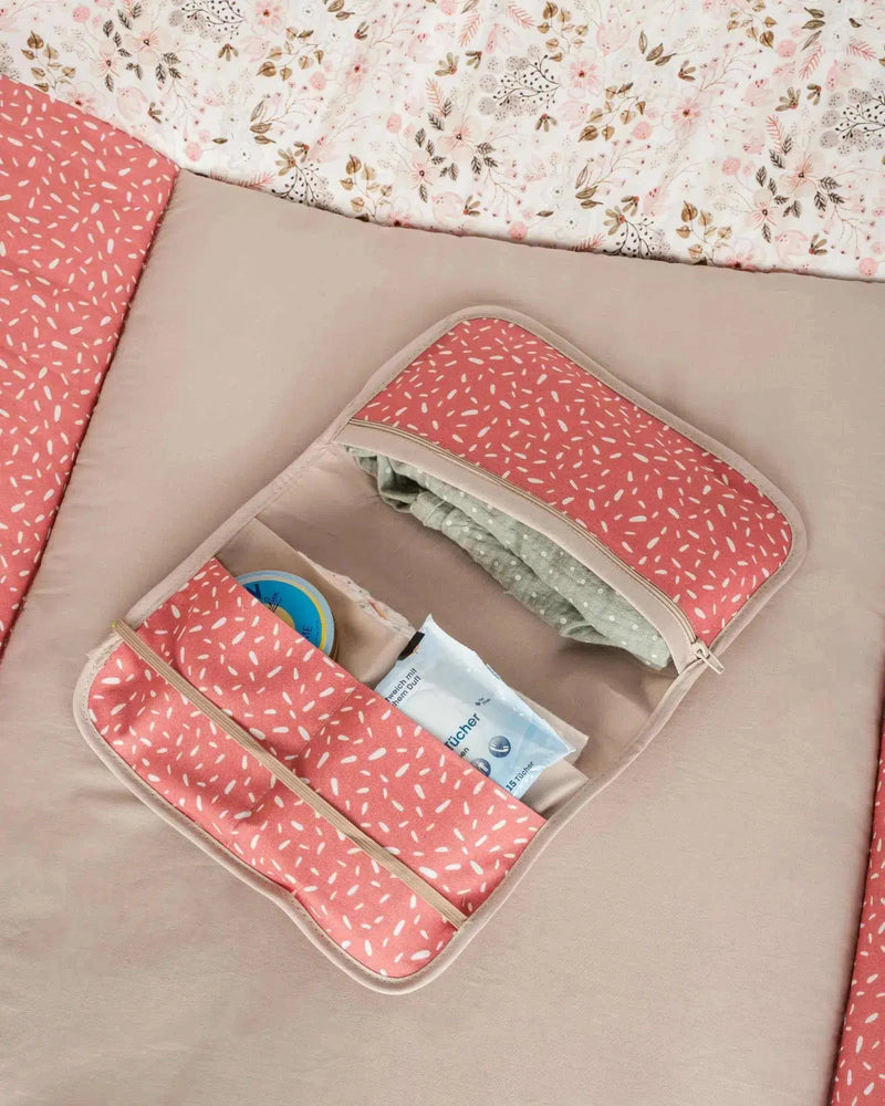 Windeltasche Patchwork ROSA BLÜTEN-ULLENBOOM-18 x 27 cm-ULLENBOOM Baby