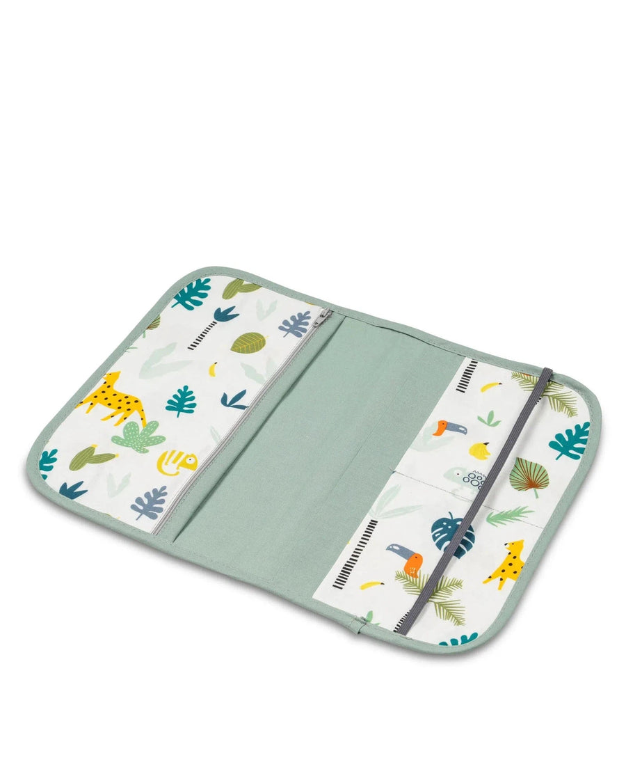 Windeltasche Waffelpiqué Motiv SALBEIGRÜN REGENWALD-ULLENBOOM-18 x 27 cm-ULLENBOOM Baby