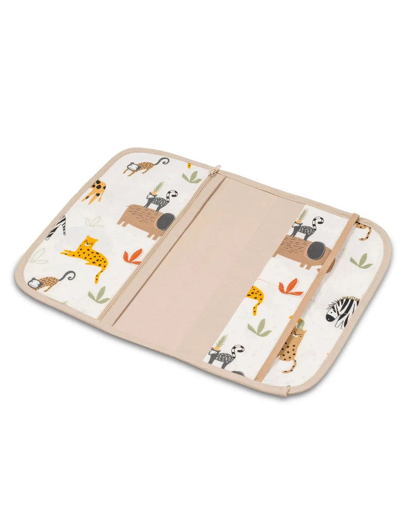 Windeltasche Waffelpiqué Motiv BEIGE SAVANNE-ULLENBOOM-18 x 27 cm-ULLENBOOM Baby