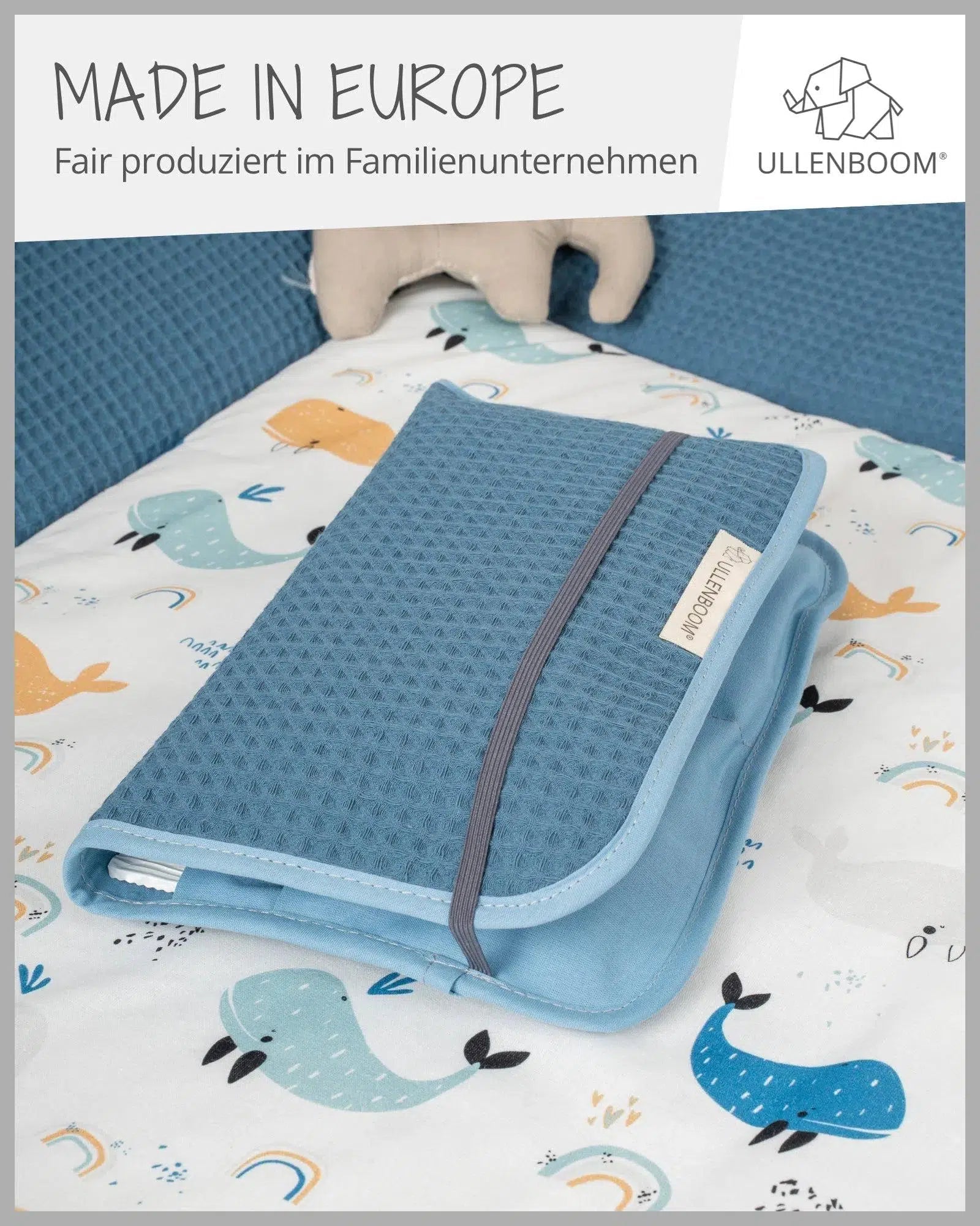 Windeltasche Waffelpiqué BLAU-ULLENBOOM-18 x 27 cm-ULLENBOOM Baby