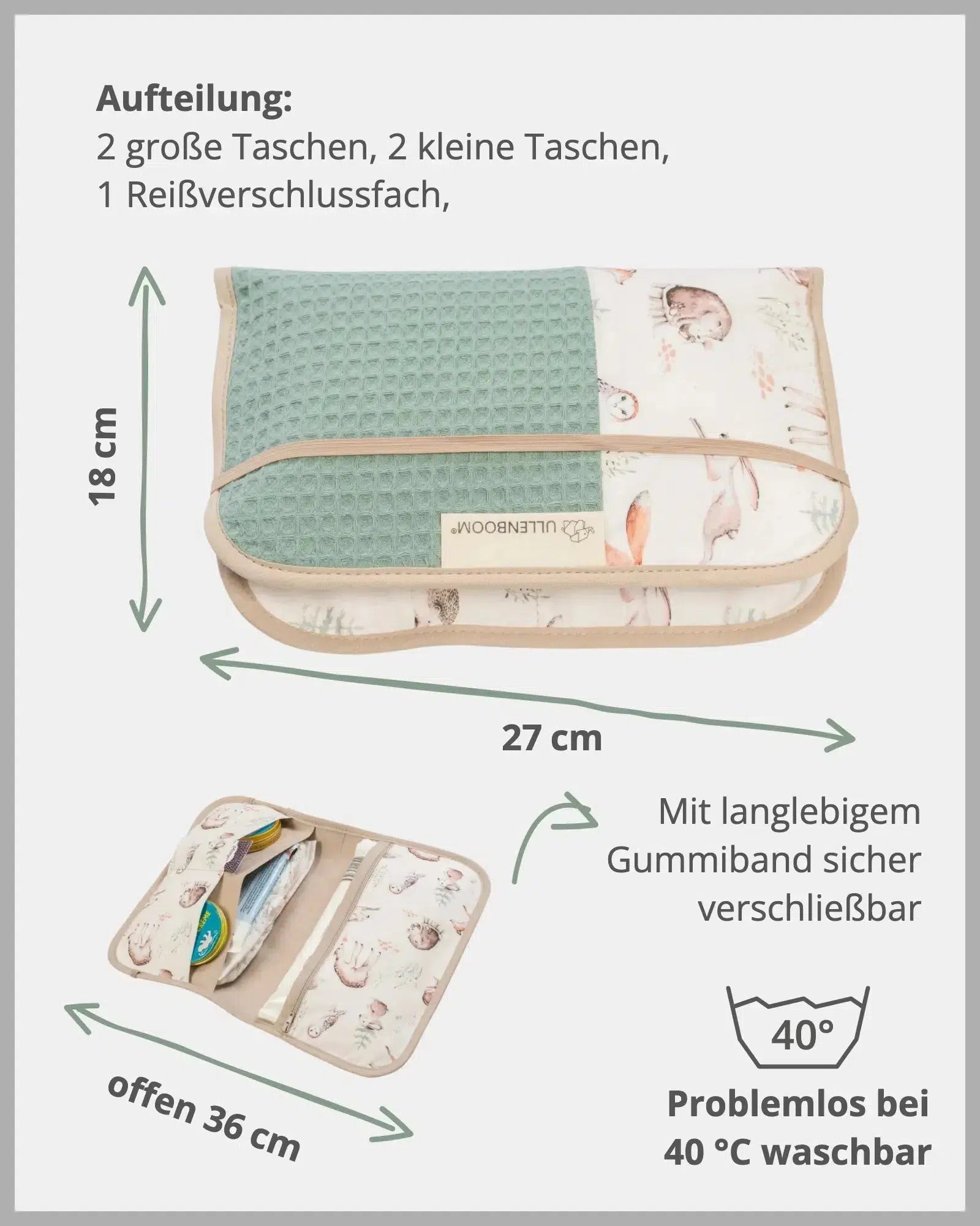 Windeltasche WALDFREUNDE-ULLENBOOM Baby-18 x 27 cm-ULLENBOOM Baby